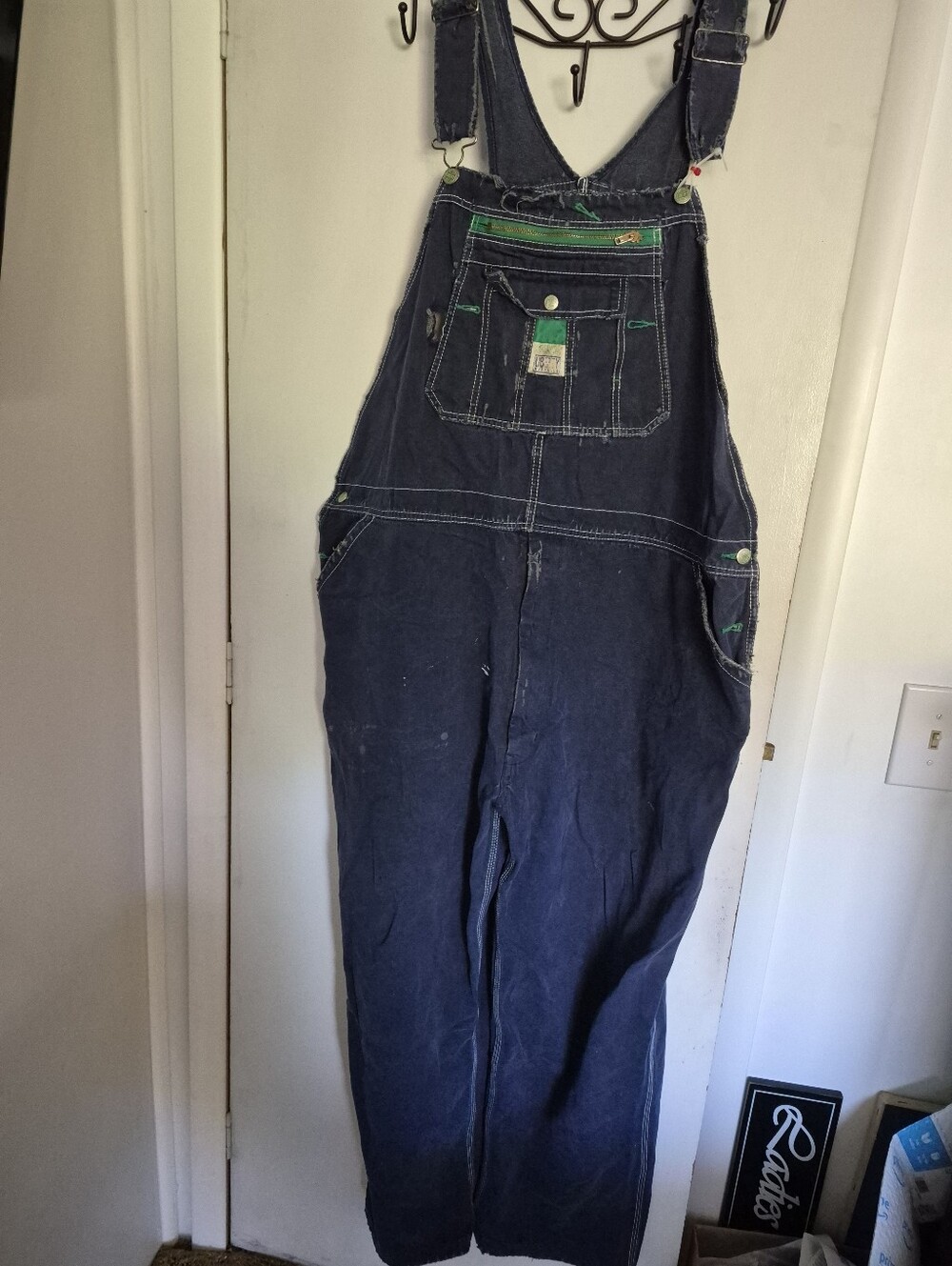 Men's Dark Blue Denim Overalls - Classic Workwear Style